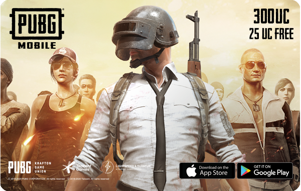 Pubg $5 (300+Free 25UC)