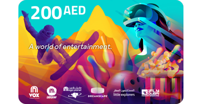 Order 200 AED Entertainment Gift Cards and redeem 220 AED