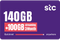 QuickNet 140GB+100GB streaming 3 Months