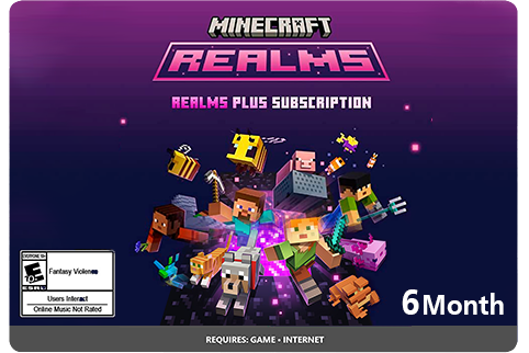 Minecraft Realms plus 6M - BedRock XBOX & PC