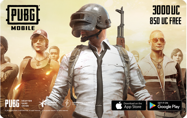 Pubg $50 (3000+Free850UC)