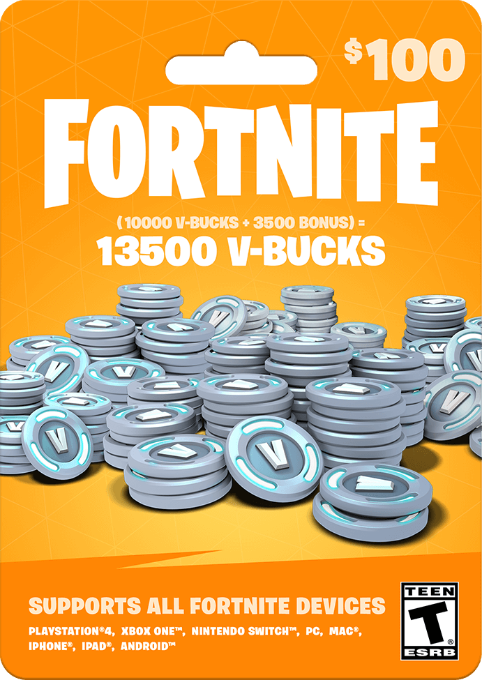 Fortnite Card 100$-US Account(PS4-X-One-Nintendo Switch)