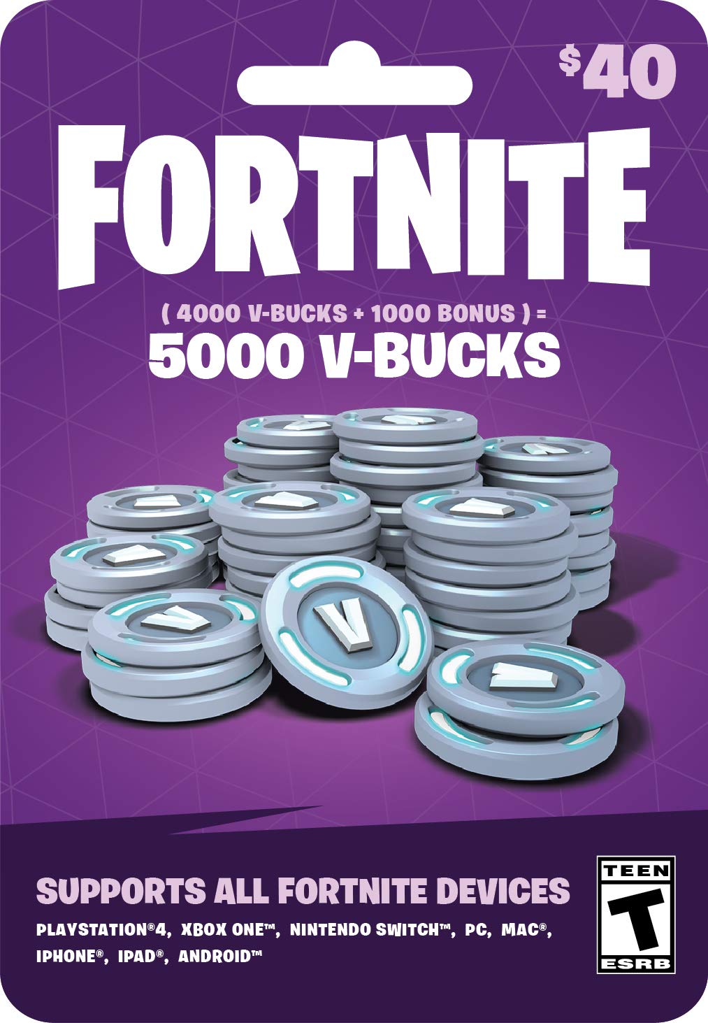 Fortnite Card 40$-US Account(PS4-X-One-Nintendo Switch)