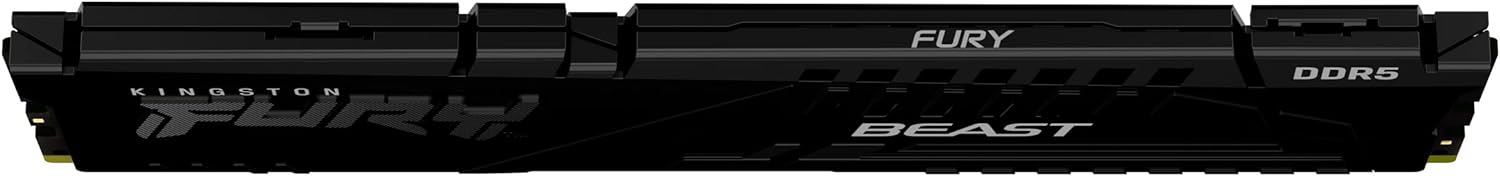 Kingston Fury Beast Black RAM - Enhances stability for overclocking, boosts efficiency, Intel XMP 3.0-Ready, 4800MHz plug and play, sleek design. 0740617324389