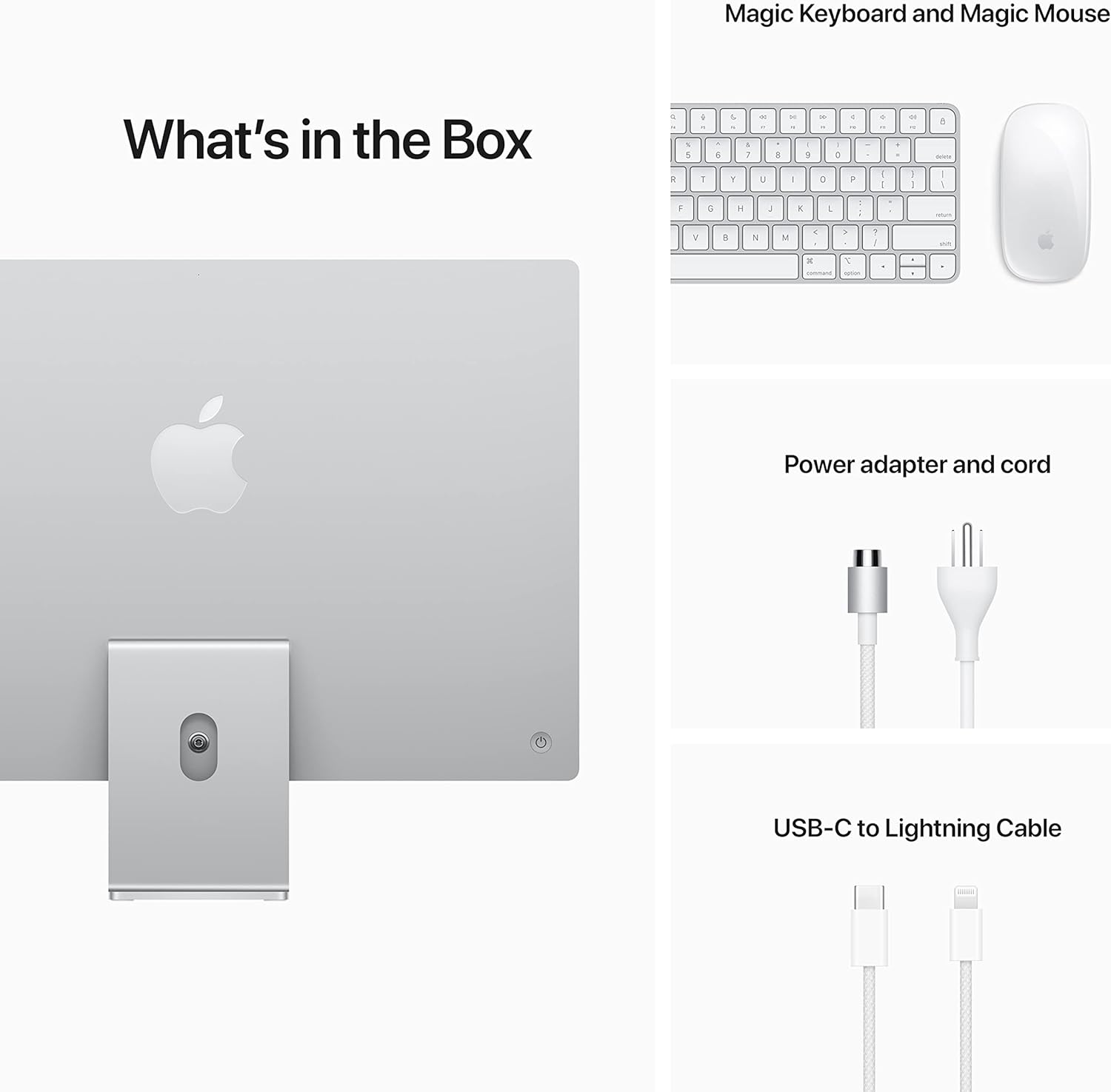 Apple iMac 24 Silver - Apple M1 Chip, 8GB RAM, 256GB SSD, 7-Core GPU, 16-Core Neural Engine 0194252128800