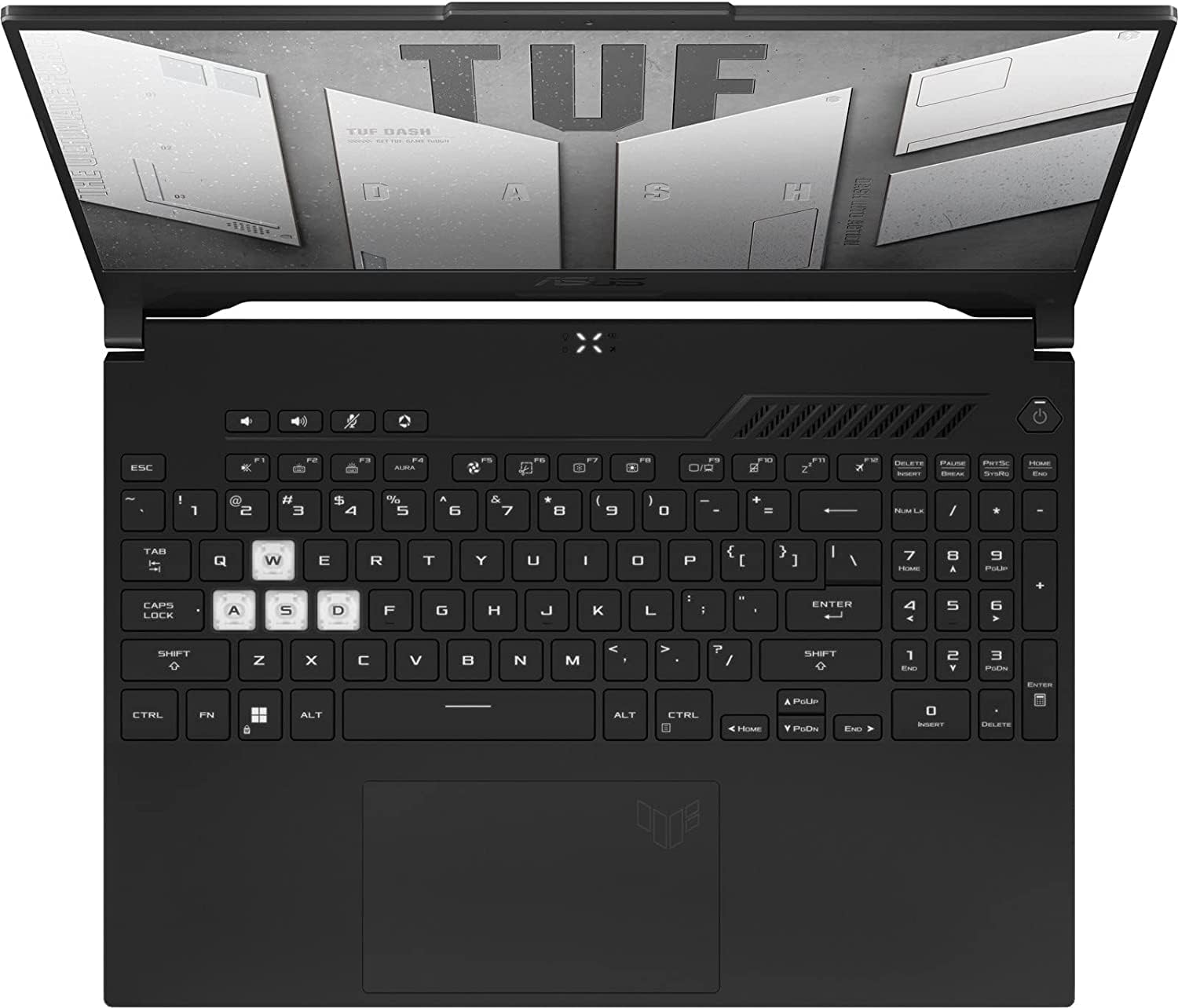 SKU: 4711081644545 - Dominate the competition with the Asus TUF F15 gaming laptop equipped with a backlit English keyboard.