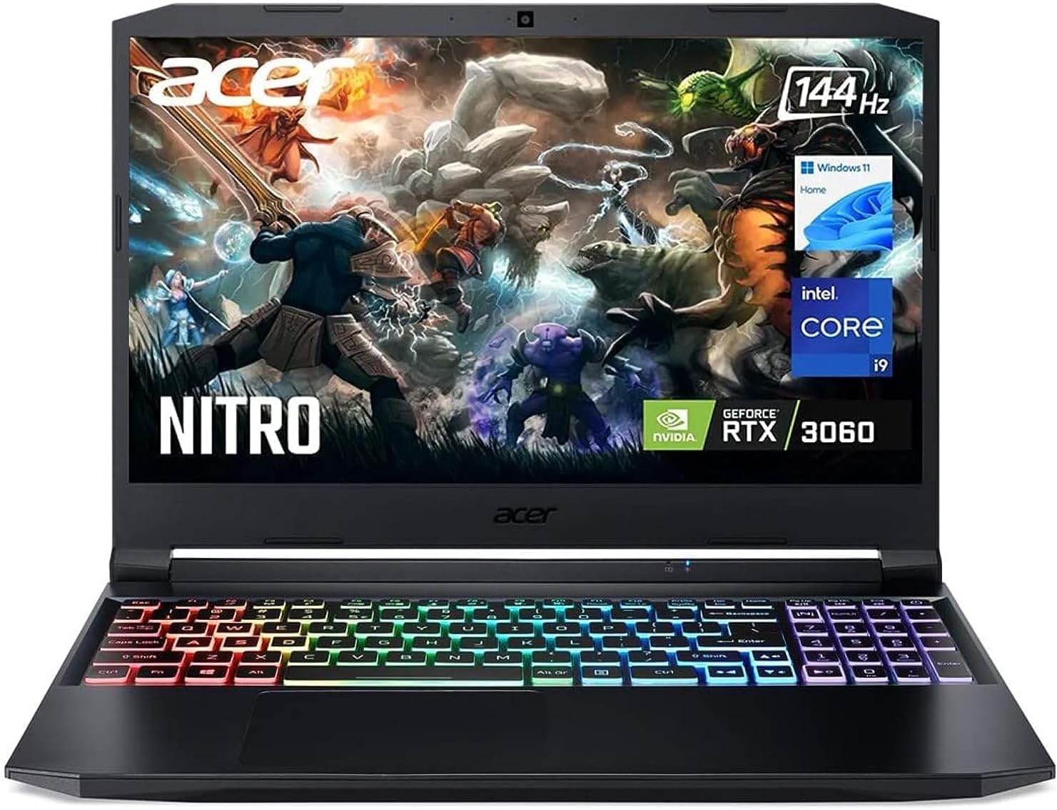 SKU: 0193199810168, Barcode: 193199810168 - Acer Nitro 5 i9 Gaming Laptop with NVIDIA GeForce RTX 3060, 15.6-inch screen