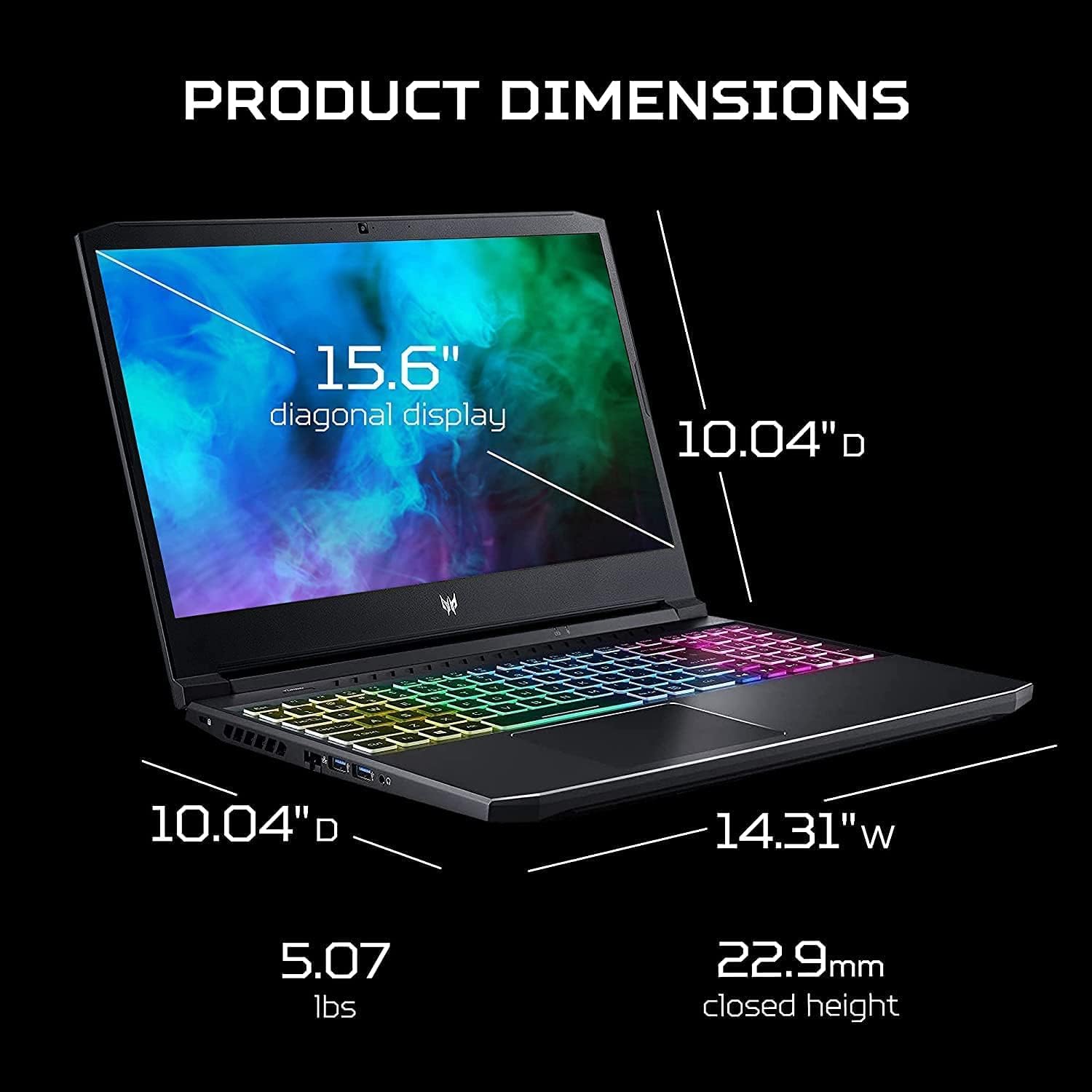 Acer Predator Helios 300 15.6 Laptop - Core i7, 64GB RAM, 1TB HDD, RTX 3060 - Black Edition 0193199353610