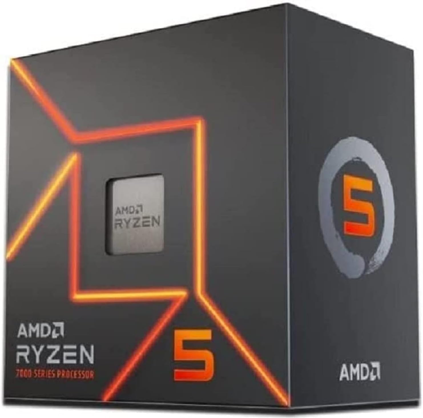 SKU: 0730143314572 - AMD Ryzen 5 7600 Desktop Processor with Wraith Stealth Cooler, 6-core/12-thread, up to 5.1 GHz boost