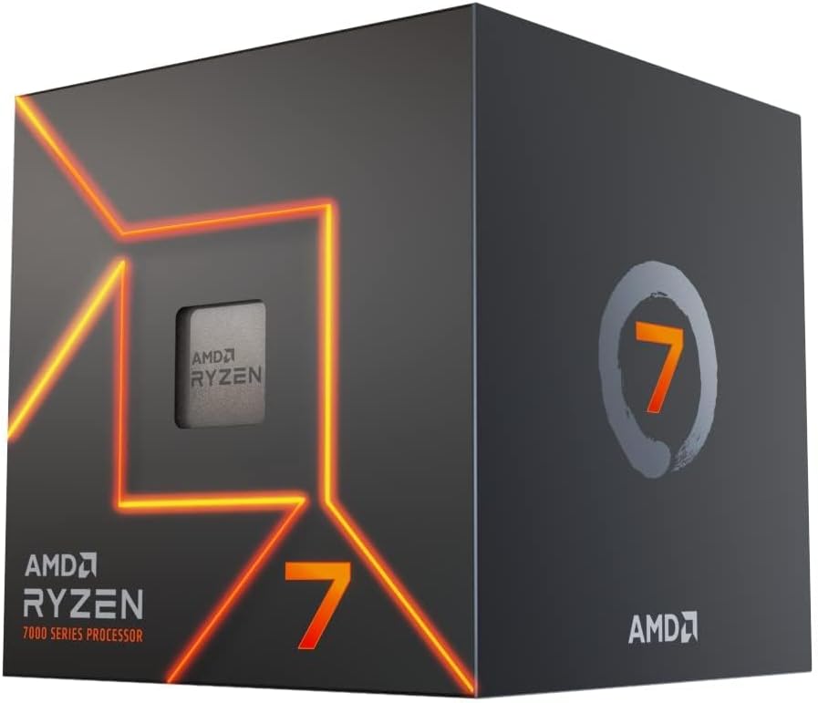 AMD Ryzen 7 7700 Box with Wraith Prism Cooler, 13.41 x 13.41 x 13.41 cm, 780g 0730143314497