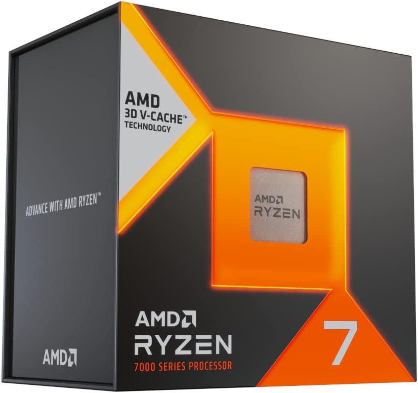 AMD Ryzen 7 7800X3D Desktop Processor - Enhanced usability and efficiency with 8 MB L2 + 96 MB L3 cache memory 0730143314930