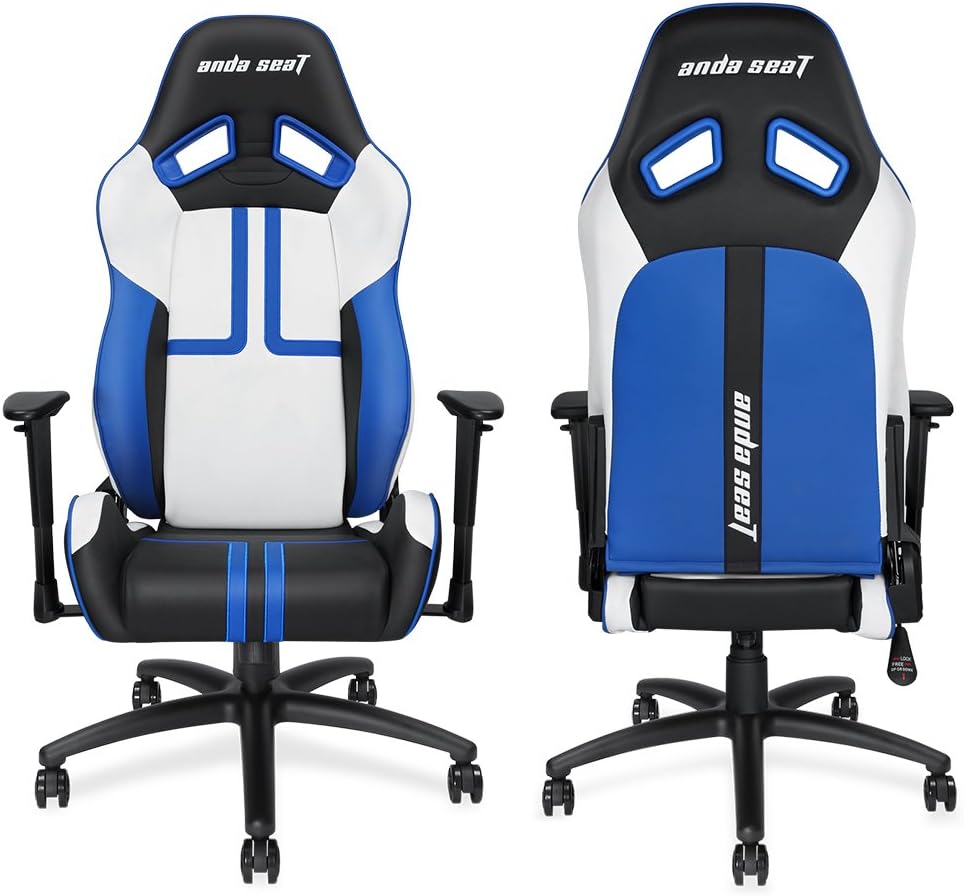 Anda Seat Viper Series Pro Gaming Chair - Scratch and stain resistant PVC leather, lifetime framework warranty, stable 5-point base. 0713194580035