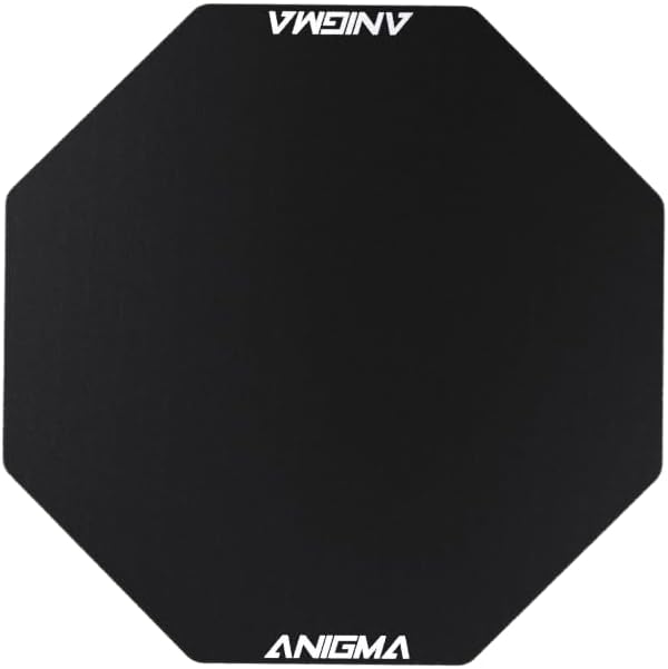 Anigma Floor Pad - Anti-Slip Gaming Chair Pad - Black, 120cm Diameter 6297001133149