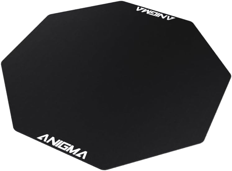 Anigma Floor Pad - Black, 120cm Diameter, 4mm Thick - Ideal for Gaming Chairs 6297001133149