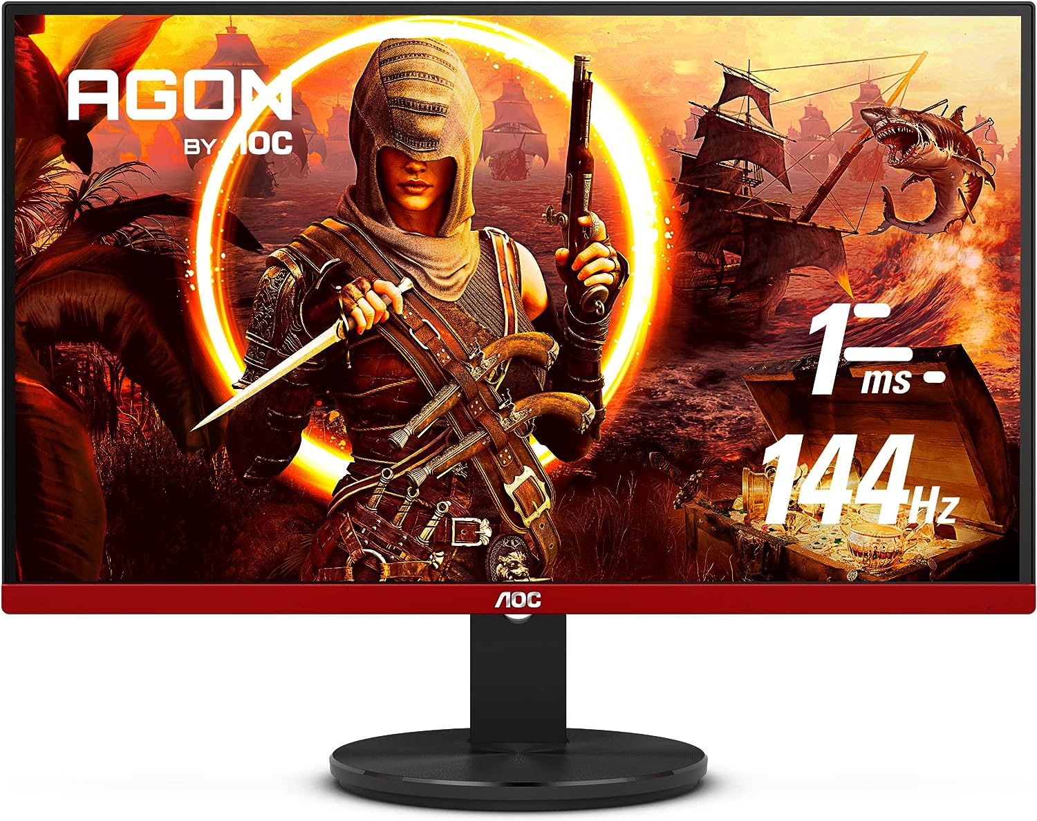 AOC G2490VX 24 Frameless Gaming Monitor - Full HD 1920x1080, 1ms 144Hz, FreeSync Premium - Black 0685417725786
