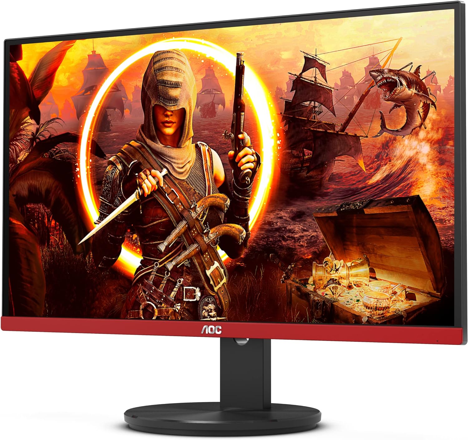 AOC G2490VX 24 VA Panel Gaming Monitor - 1ms Response Time, 125.95% sRGB, 92.85% DCI-P3 - Black 0685417725786