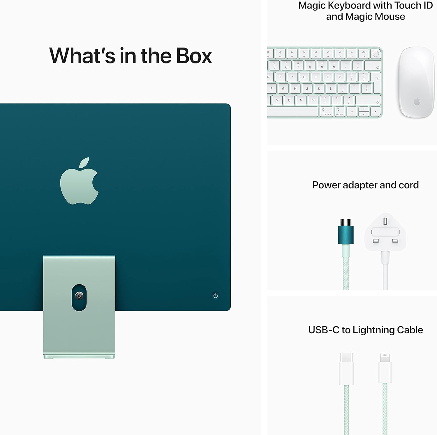 Apple iMac 2021 - Green, 24 4.5K Retina display, Apple M1 chip, 8-core CPU, 8-core GPU 0194252124482