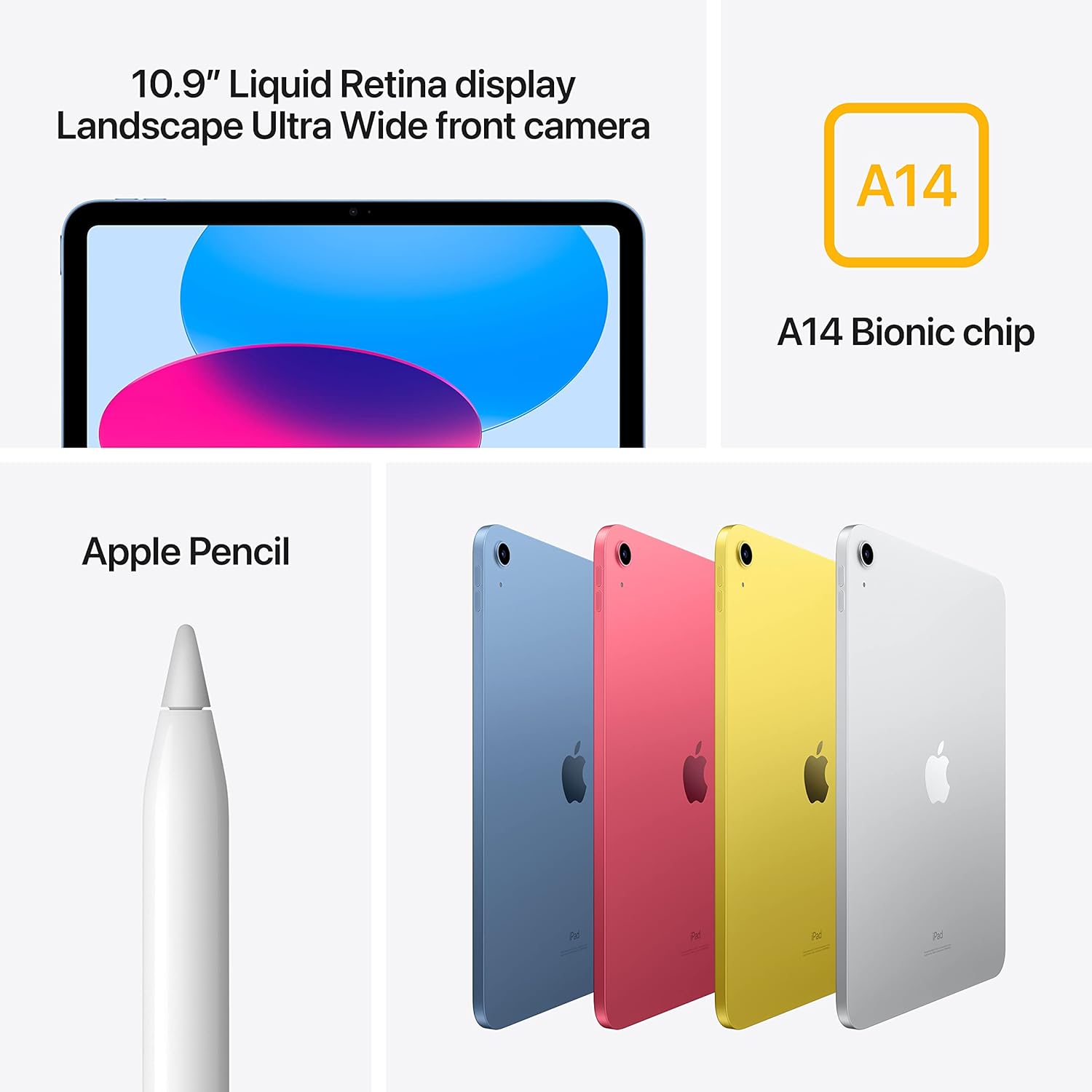 Vibrant Yellow iPad with Touch ID and Apple Pay support - Stay secure and connected 0194253390022