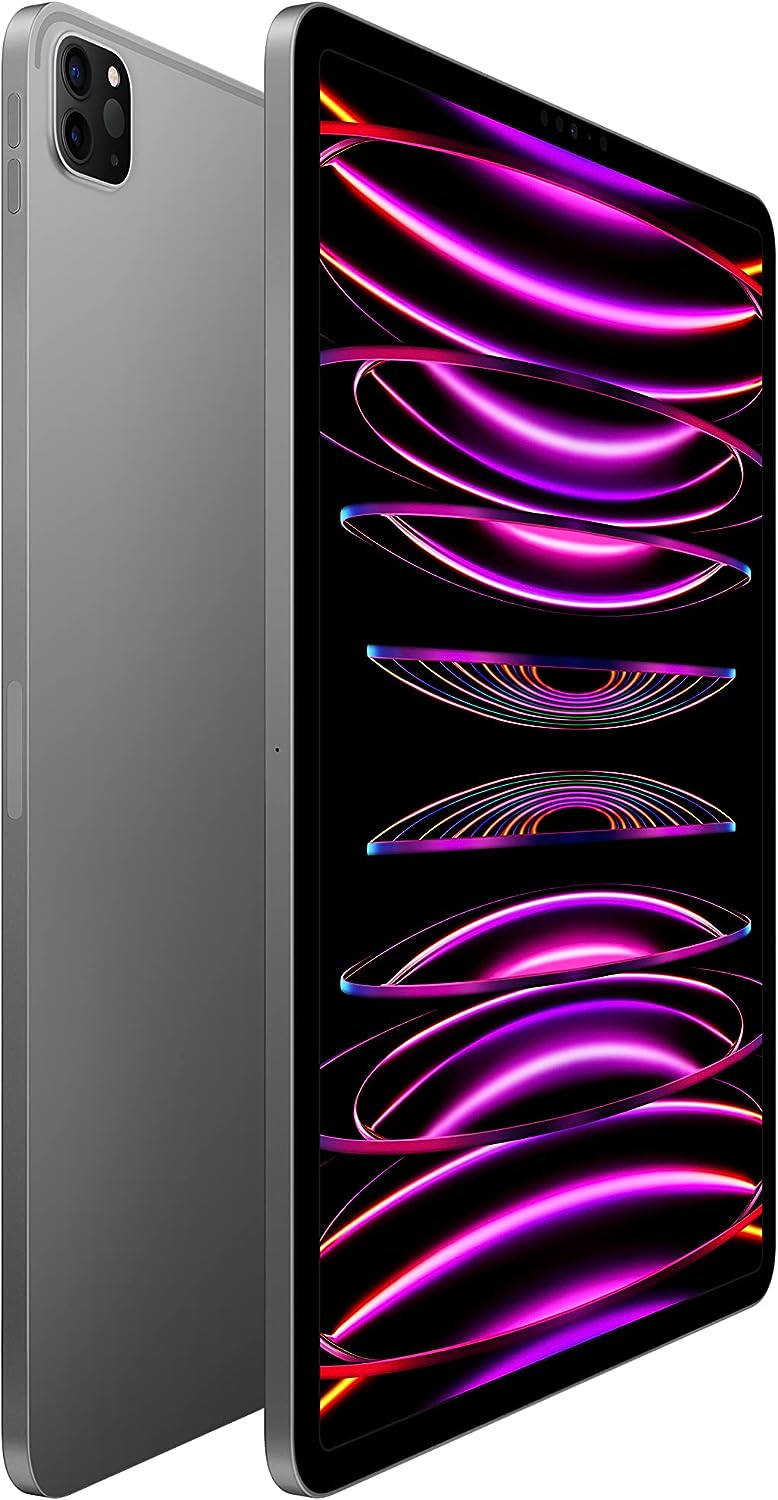 SKU: 0194253242895, Barcode: 194253242895 - Apple 2022 12.9-inch iPad Pro (Wi-Fi, 1TB) - Space Gray (6th generation): Immersive AR experience with LiDAR Scanner, Ultra Wide front camera, Apple Pencil compatibility, Magic Keyboard support, precise sketching with hover feature.