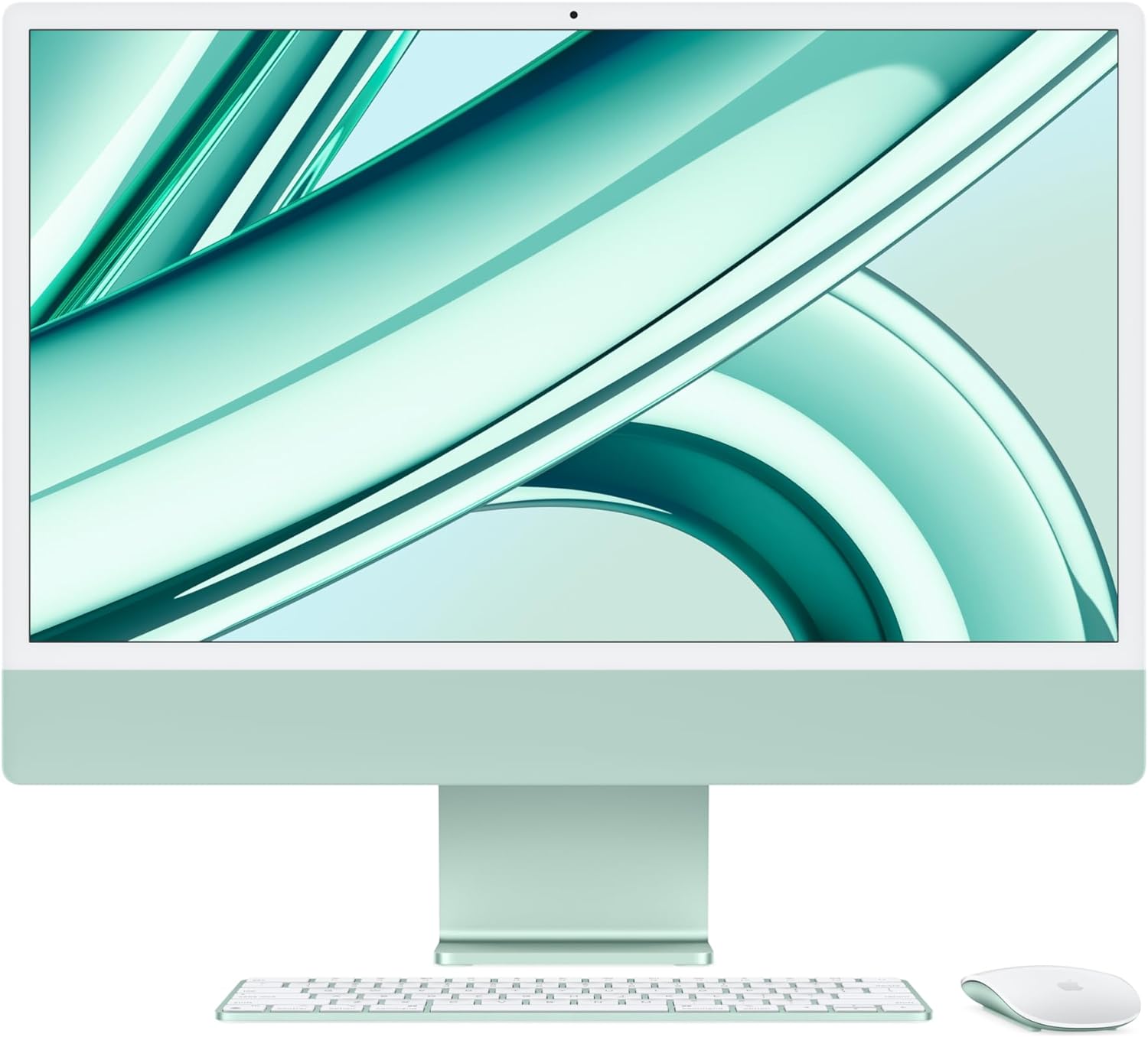 SKU: 0194253776949, Barcode: 194253776949 - Apple 2023 iMac (24-inch) in Green - Supercharged by M3 chip for fast performance in a sleek all-in-one design.