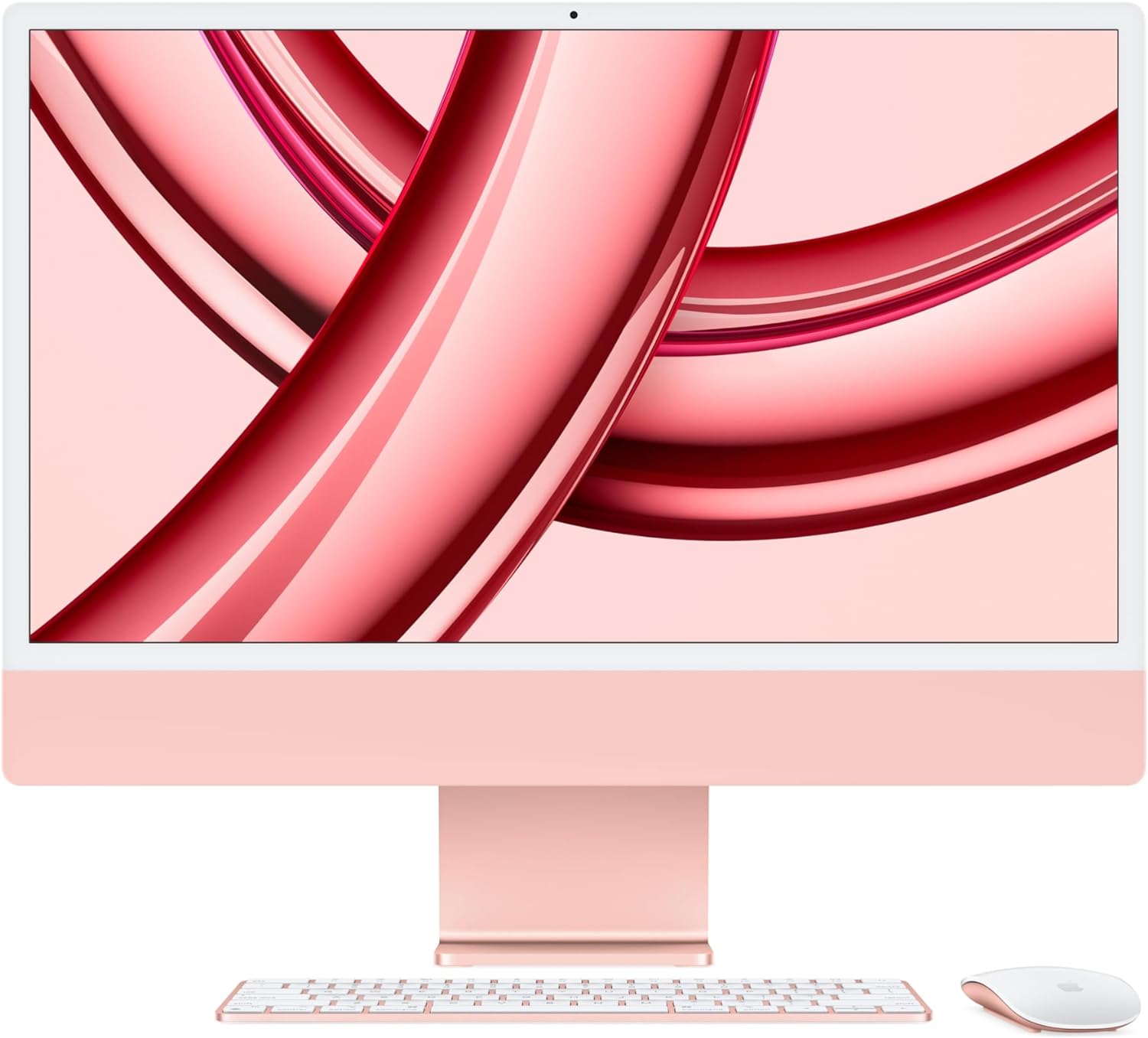 SKU: 0194253778257, Barcode: 194253778257 - Pink Apple 2023 iMac with M3 chip, 8GB RAM, 256GB SSD - Supercharged performance for work and play.