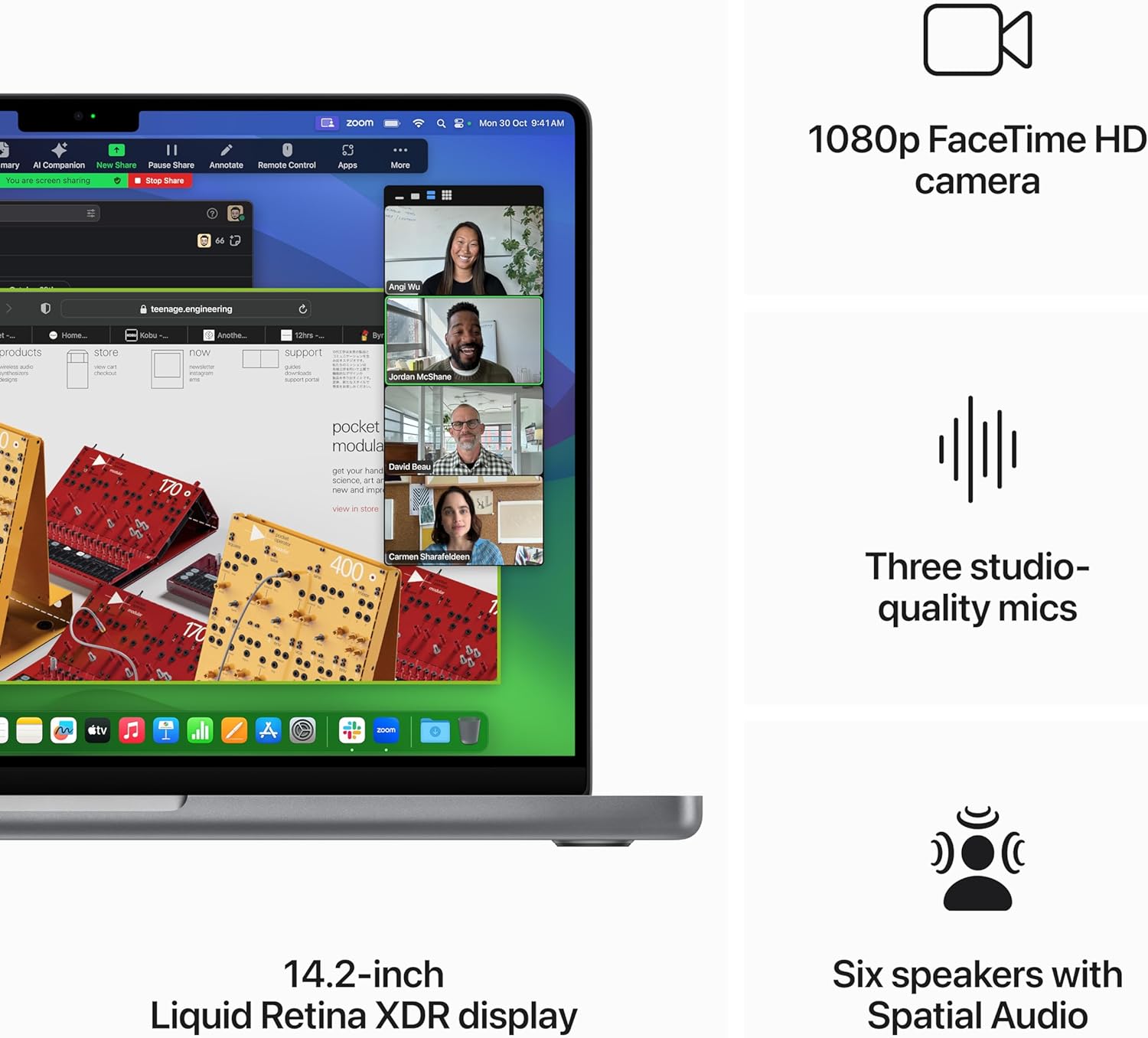 Apple 2023 MacBook Pro - 14.2-inch Liquid Retina XDR display - MagSafe charging port - Thunderbolt / USB 4 ports - Wi-Fi 6E and Bluetooth 5.3 connectivity 0195949099137