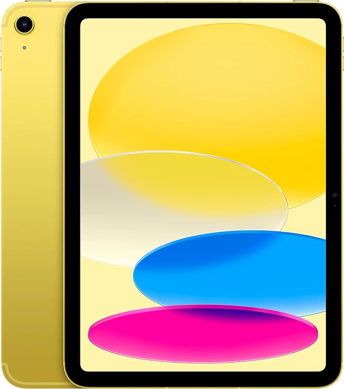 Apple iPad 10th Gen Yellow 256GB: A14 Bionic chip, 10.9 Liquid Retina Display, Wi-Fi 6 + 5G - Powerful and colorful iPad for everyday tasks. ‎MQ6V3LL/A