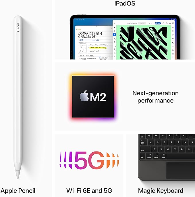 Apple iPad Pro 11 4th Gen: Liquid Retina Display, 2TB, Space Gray - ProMotion, True Tone, and P3 wide color technology. ‎MP5G3LL/A