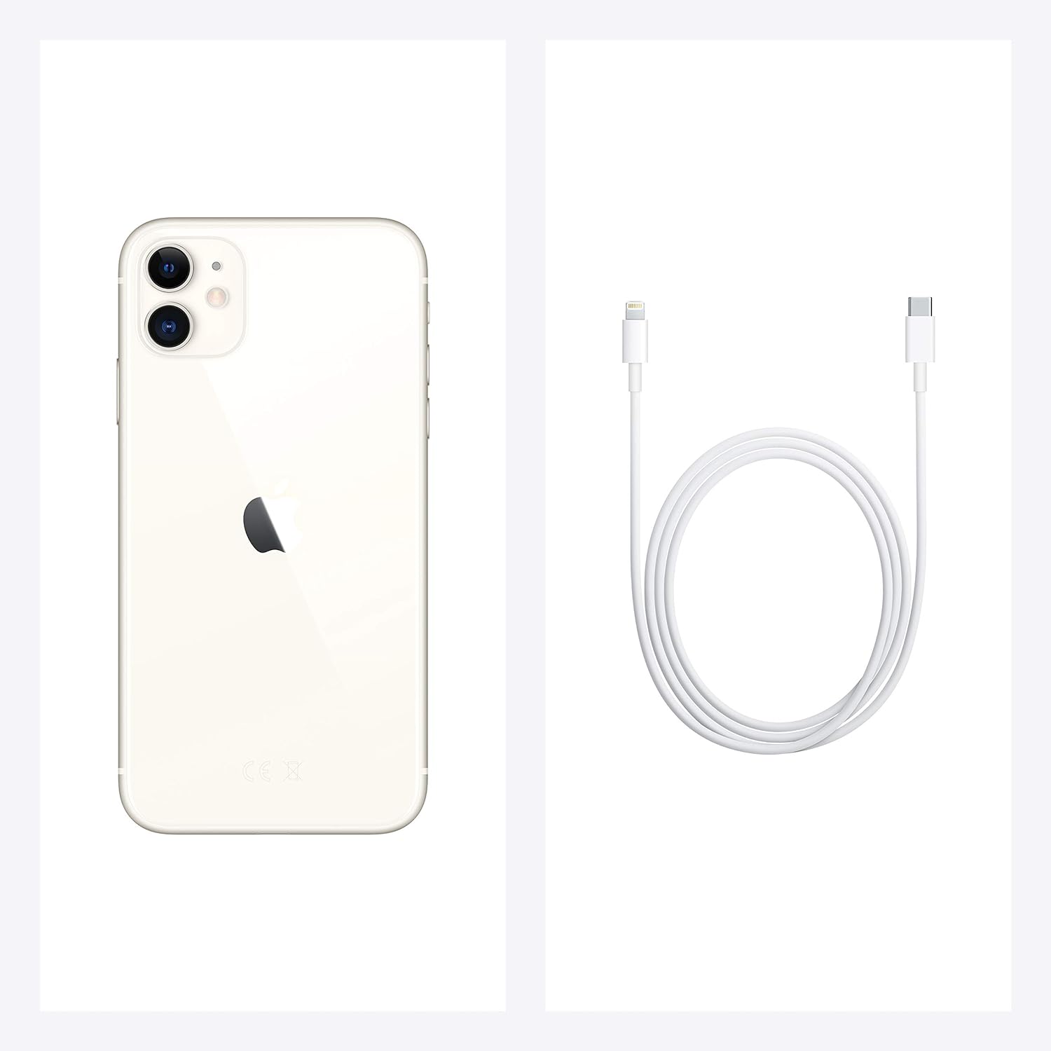 SKU: 0194252099247, Barcode: 194252099247 - Experience the sleek Apple iPhone 11 (128GB) - White with IP68 water and dust resistance for peace of mind.