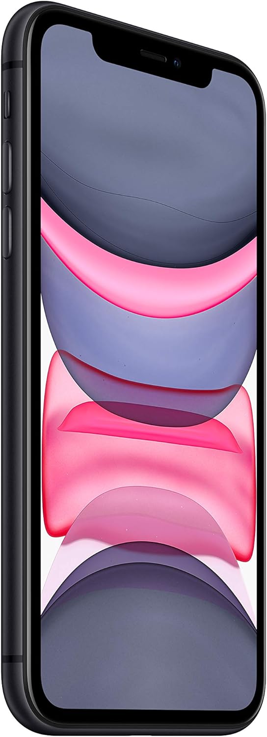 SKU: 0194252097076, Barcode: 194252097076 - Apple iPhone 11 (64GB) - Black: 12MP TrueDepth front camera with Portrait mode, Face ID for secure authentication and Apple Pay.