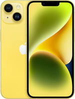 SKU: 0194253750055, Barcode: 194253750055 - Yellow Apple iPhone 14 (128 GB) with 6.1-inch Super Retina XDR display.