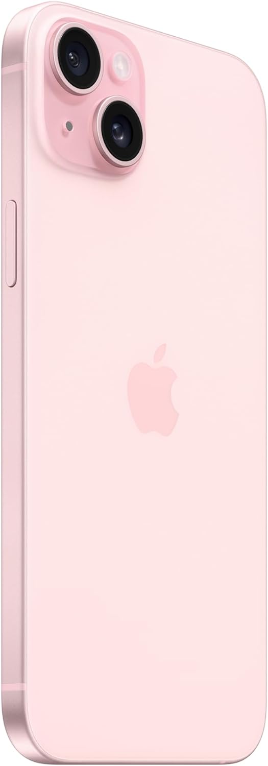 iPhone 15 Plus in Pink: Durable design with splash, water, and dust resistance for peace of mind. 0195949040757