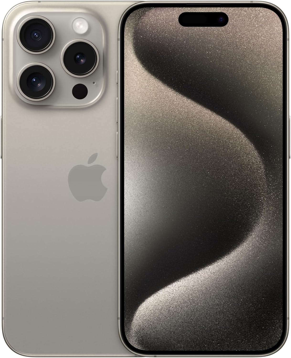 Apple iPhone 15 Pro (1 TB) - Natural Titanium, forged in titanium with a super-tough Ceramic Shield front. 0195949020933