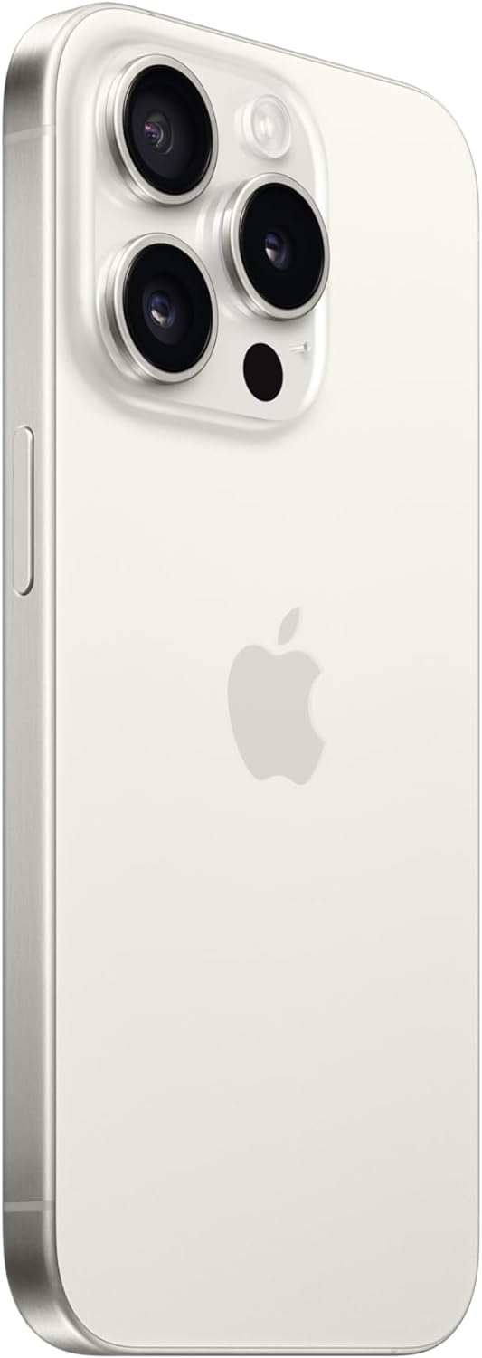 iPhone 15 Pro (1 TB) - White Titanium, 6.1” Super Retina XDR display with ProMotion for exceptional graphics performance. 0195949020759