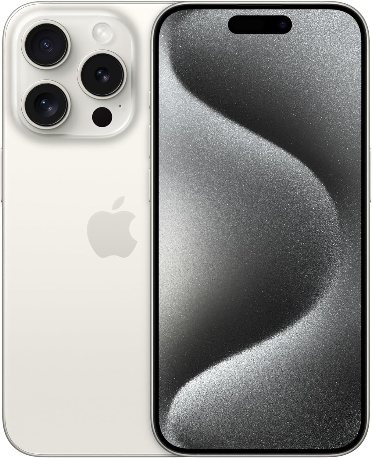 iPhone 15 Pro (128 GB) - White Titanium, forged in aerospace-grade titanium with Ceramic Shield front. 0195949018596