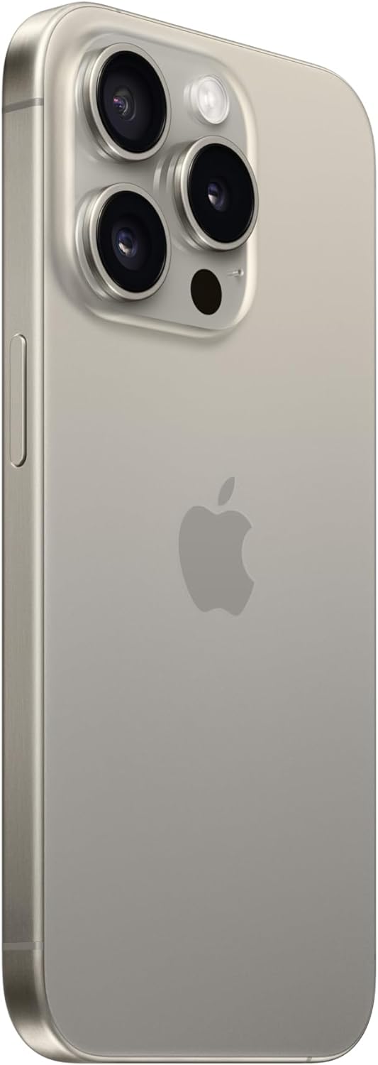 iPhone 15 Pro Max: Strong, light, and splash, water, and dust resistant with a matt-glass back. 0195949020216