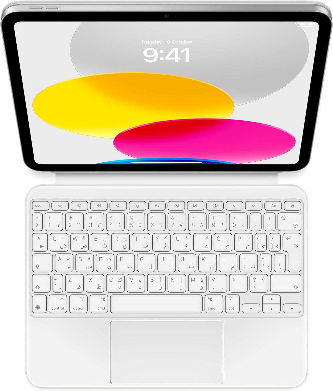 Apple Magic Keyboard Folio for iPad (10th generation) - Arabic: Enhance your iPad experience with this versatile keyboard folio. 0194253417026