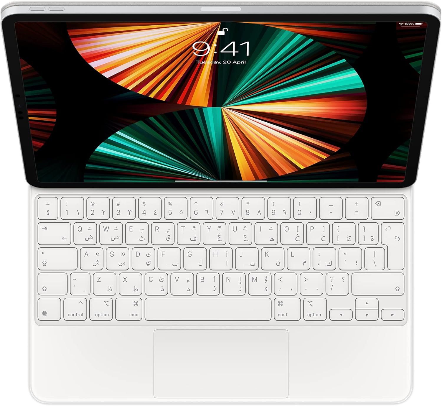 Apple Magic Keyboard for 12.9-inch iPad Pro - 5th gen - Arabic - White 0194252433164