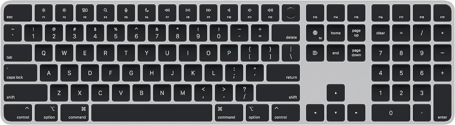 Apple Magic Keyboard with Touch ID and Numeric Keypad - Black Keys - SKU: 0194252987216