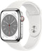 Apple Watch Series 8 - Silver Stainless Steel Case with White Sport Band 0194253181811