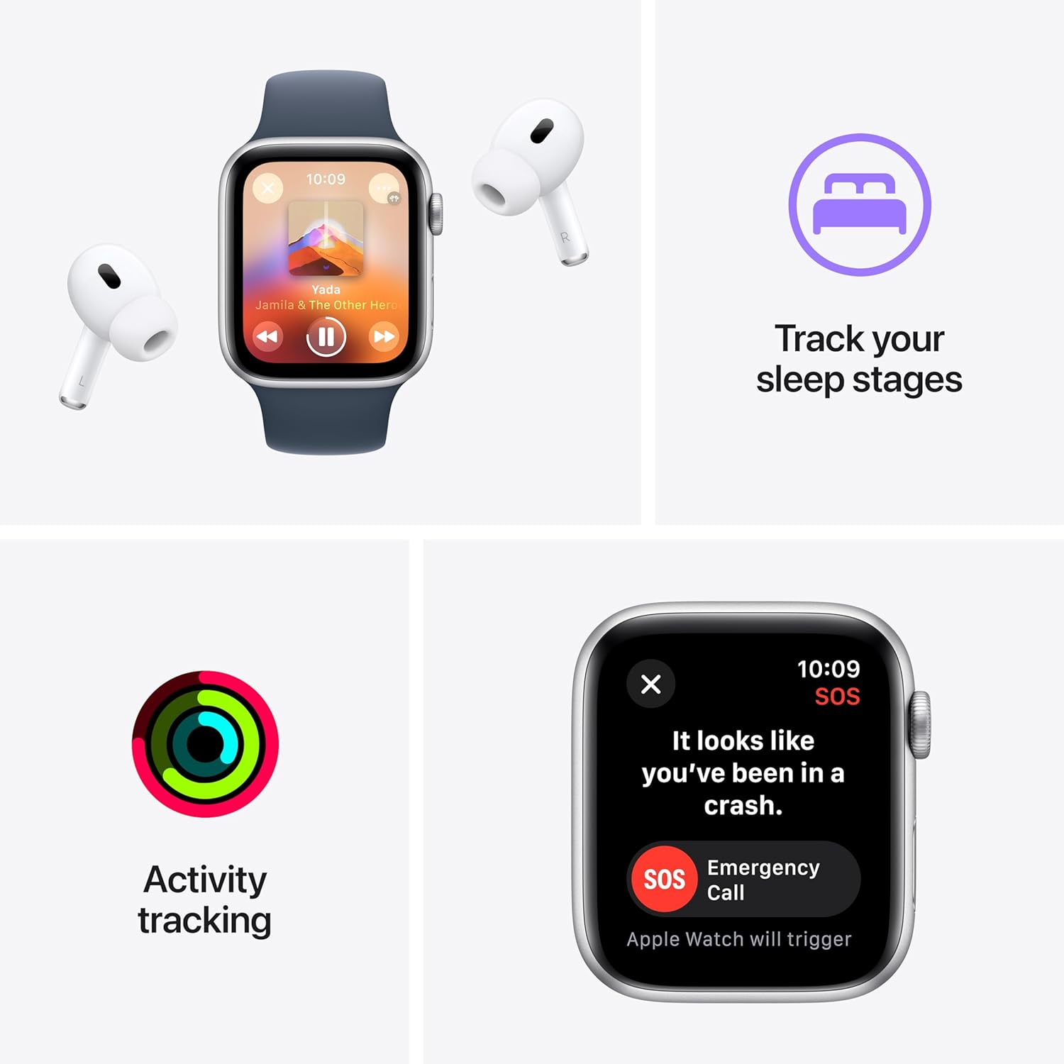 Apple Watch SE (2nd Gen, 2023) [GPS 44mm] - A powerful fitness partner with advanced workout metrics and Apple Fitness+. 0195949004940