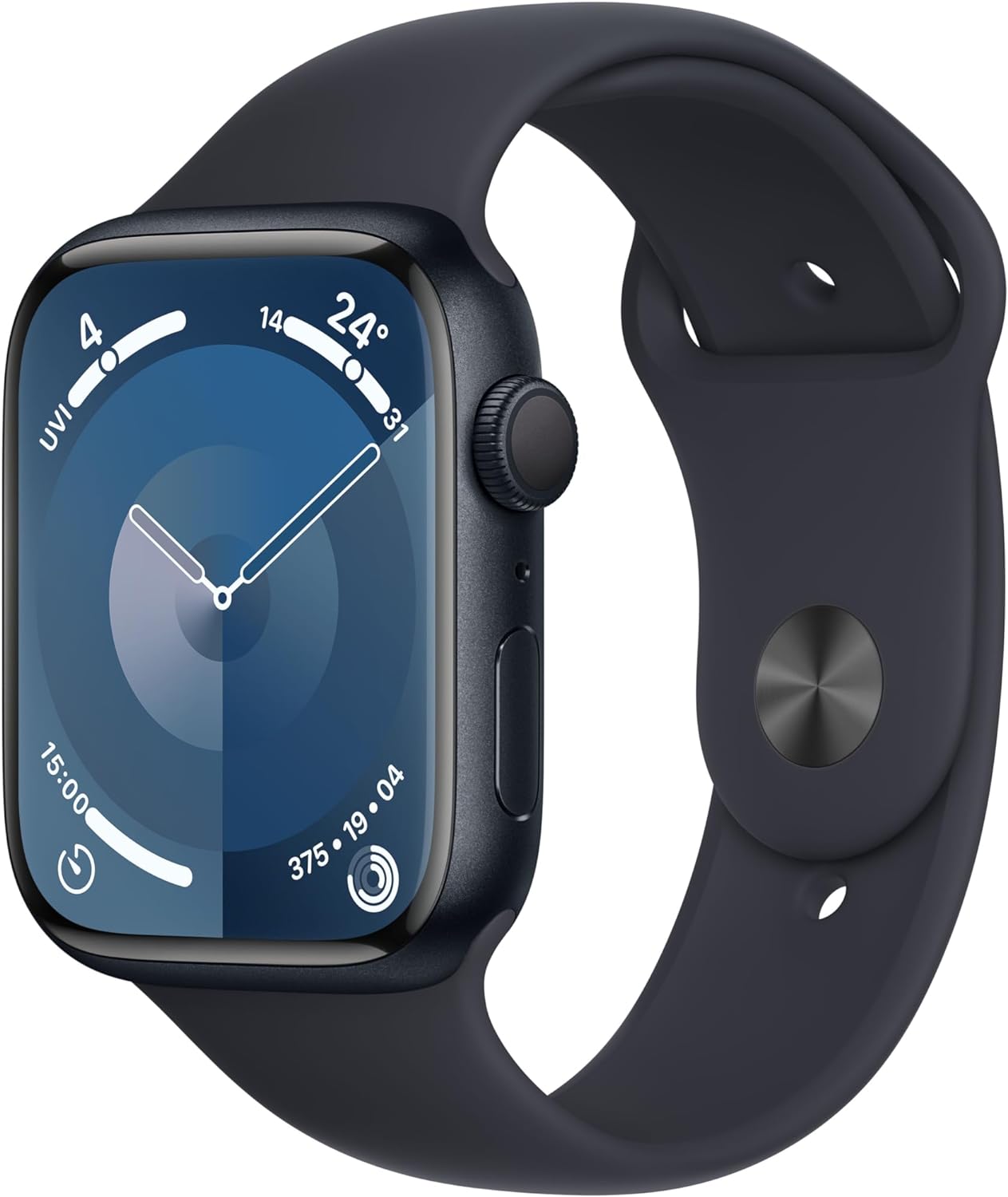 Apple Watch Series 9 [GPS 41mm] Smartwatch with Midnight Aluminum Case - Stay connected on the go. 0195949029882