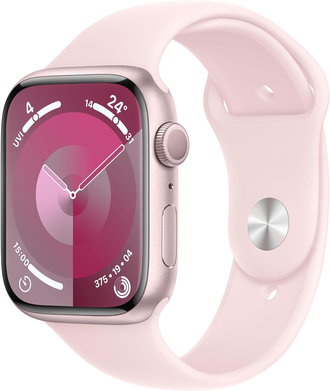 Apple Watch Series 9 [GPS 41mm] Smartwatch with Pink Aluminum Case - Stay connected on the go. 0195949030543