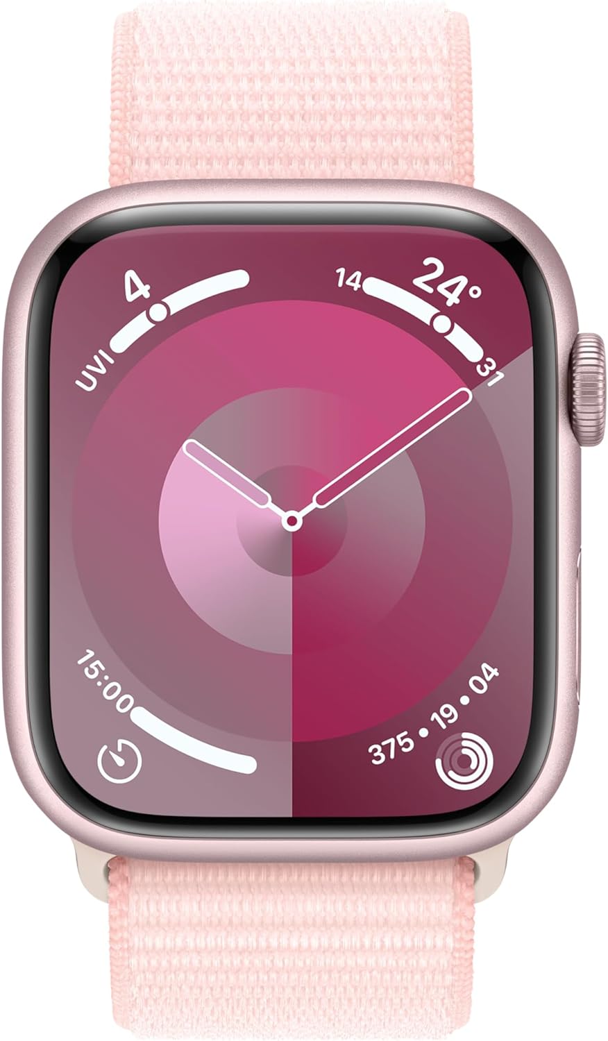 Apple Watch Series 9 [GPS 41mm] Smartwatch with Pink Sport Loop - Advanced health features for insights into your well-being. 0195949030659