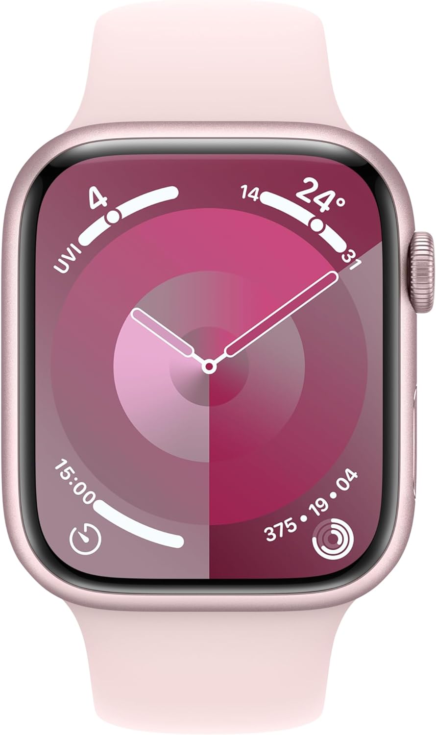 Apple Watch Series 9 [GPS + Cellular 41mm] Smartwatch with Pink Sport Band - Your essential companion for a healthy and active lifestyle. 0195949022463