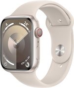 Apple Watch Series 9 [GPS + Cellular 41mm] Smartwatch with Starlight Aluminum Case - Stay connected on the go. 0195949021589