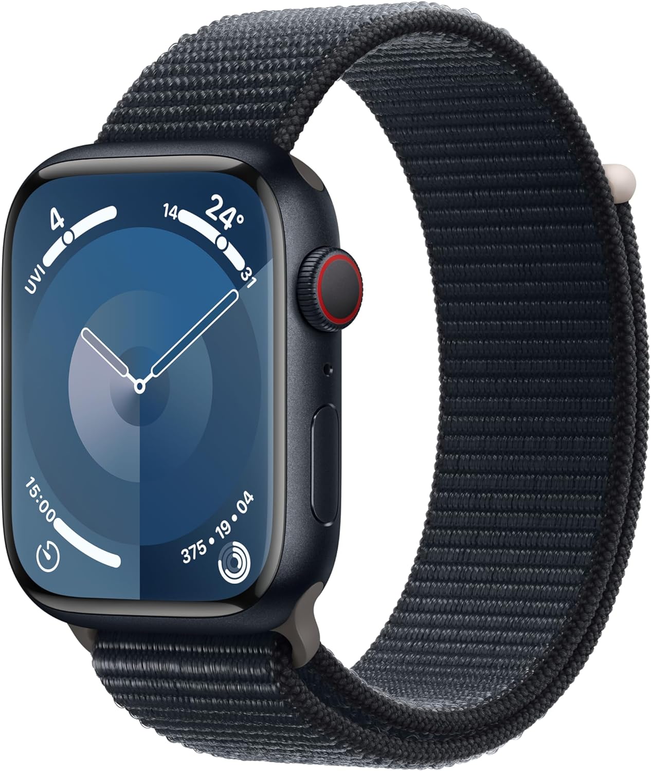 Apple Watch Series 9 [GPS + Cellular 45mm] Smartwatch with Midnight Aluminum Case - Stay connected on the go. 0195949024450