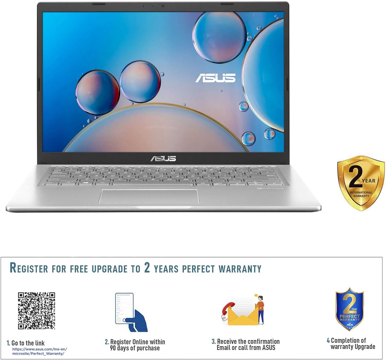 ASUS VivoBook X515EA-BQ311W - Powerful Core i3 processor with 8GB RAM and 256GB SSD storage. 0195553750417