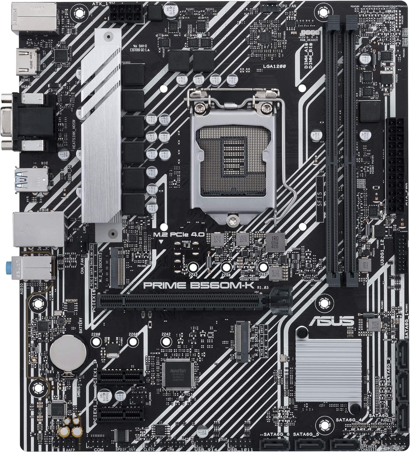 ASUS PRIME B560M-K Intel B560 LGA 1200 micro ATX Black motherboard - Ready for 11th Gen Intel Core processors 4711081112082