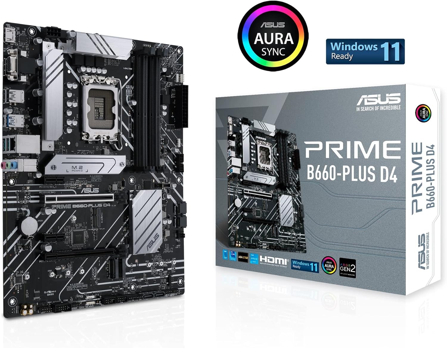 ASUS Prime B660-PLUS D4 - Q-LED Core display, Overvoltage Protection, DRAM Overcurrent Protection 4711081523024